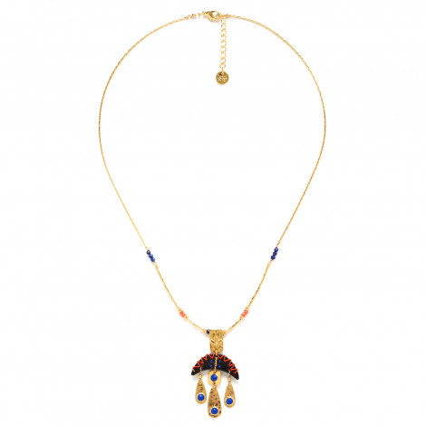 collier pendentif 3 gouttes dorées à l'or fin "Yuna"