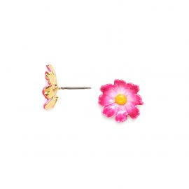 BLOOMY cosmos flower post earrings "Les inseparables" - Franck Herval