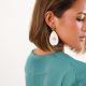 GAIA XL pink shell drop post earrings "Les radieuses" - Franck Herval