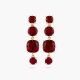 Post earrings LA DIAMANTINE Rouge Grenat - 