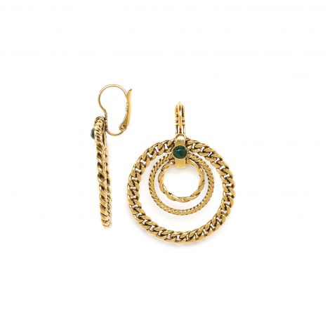malachite earrings "Ophelia"