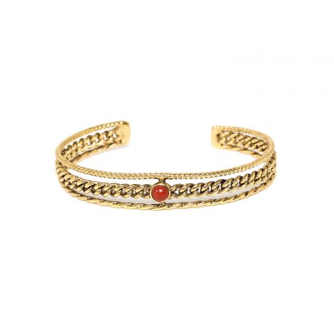 bracelet jaspe rouge "Ophelia"