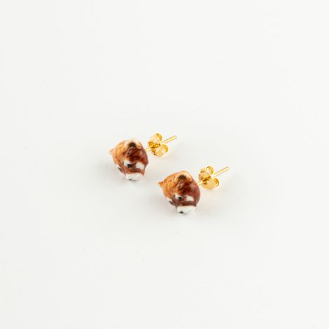 Red Panda stud earrings