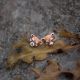 Boucles d'oreilles puces Panda rouge - 