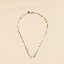 CAROLE multi cold stone necklace - 