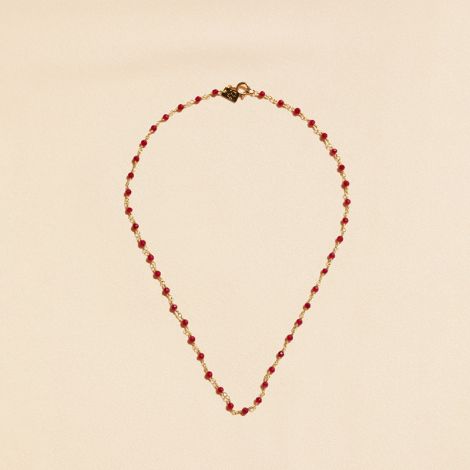 CAROLE pink chalcedony stone necklace