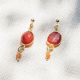 CATHY carnelian stone earrings - L'atelier des Dames