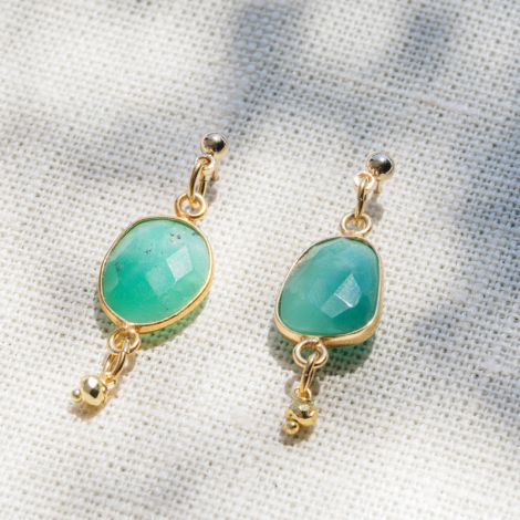 CATHY chrysoprase stone earrings
