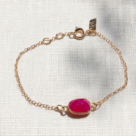 CATHY pink chalcedony stone bracelet