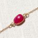 Bracelet pierres calcédoine rose CATHY - L'atelier des Dames
