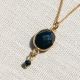 CATHY black onyx stone necklace - L'atelier des Dames