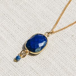 CATHY lapis lazuli stone necklace - L'atelier des Dames