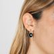 Boucles d'oreilles pierre onyx noir CATHY - L'atelier des Dames