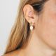 CATHY mother-of-pearl stone earrings - L'atelier des Dames