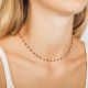 CAROLE pink chalcedony stone necklace - L'atelier des Dames