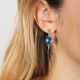 Boucles d'oreilles pierre lapis lazuli CATHY - L'atelier des Dames