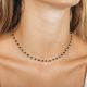 CAROLE black onyx stone necklace - 
