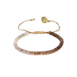 Bracelet HOOPYS argent, doré et cuivre S - Mishky