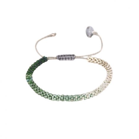 Bracelet HOOPYS vert-menthe et blanc S