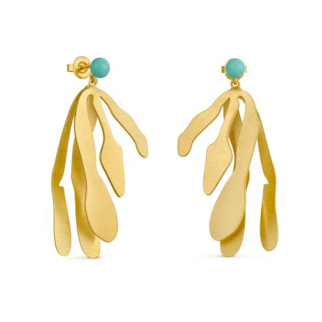 EXOTICA Murano glass multi-leaf earrings
