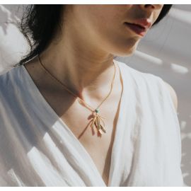 EXOTICA Murano GLASS multi leaf necklace - 