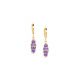 CORINTHE boucles d'oreilles mini créoles violettes - Olivolga Bijoux