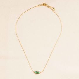 CORINTHE collier fin vert - Olivolga Bijoux