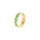 CORINTHE adjustable ring green - Olivolga Bijoux