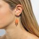 EXOTICA orange leaf post earring - Olivolga Bijoux