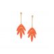 EXOTICA orange leaf post earring - Olivolga Bijoux