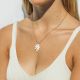 EXOTICA ecru leaf necklace - 