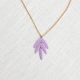 EXOTICA collier feuille lilas - 