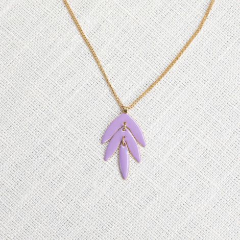 EXOTICA collier feuille lilas