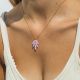 EXOTICA lilac leaf necklace - 