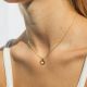 FEELING "eye shape" pendant necklace (howlite) - Olivolga Bijoux