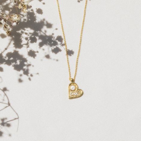 FEELING heart pendant necklace (howlite)