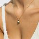 FEELING heart pendant necklace (howlite) - Olivolga Bijoux