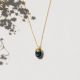 FEELING collier long pendentif corne noire - Olivolga Bijoux