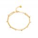 MILKY bangle + fresh water pearl chain bracelet - Olivolga Bijoux