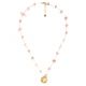 PEPITA strawberry quartz necklace with pendant - Olivolga Bijoux