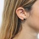 PRECIOSA black horn stud earrings - Olivolga Bijoux