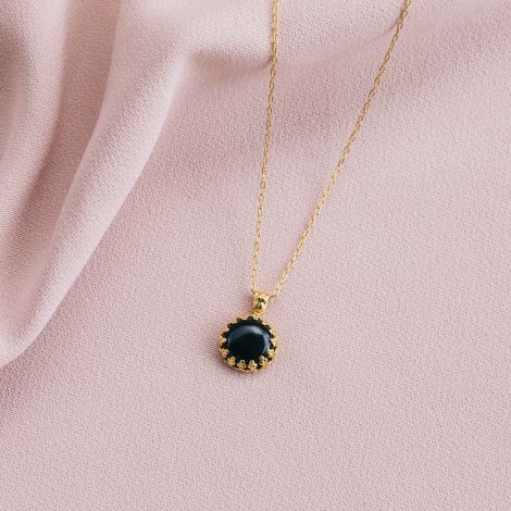 PRECIOSA necklace with black horn pendant