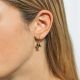 SEMILLA boucles d'oreilles mini créoles noires - Olivolga Bijoux