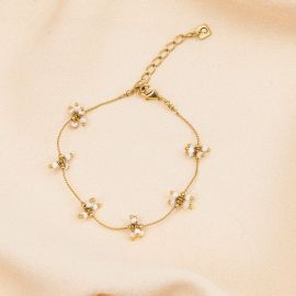 SEMILLA bracelet ajustable écru - Olivolga Bijoux