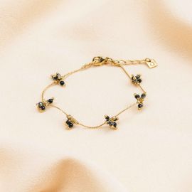 SEMILLA bracelet ajustable noir - Olivolga Bijoux
