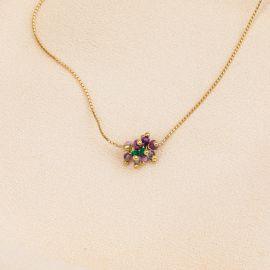 SEMILLA collier pendentif violet - Olivolga Bijoux
