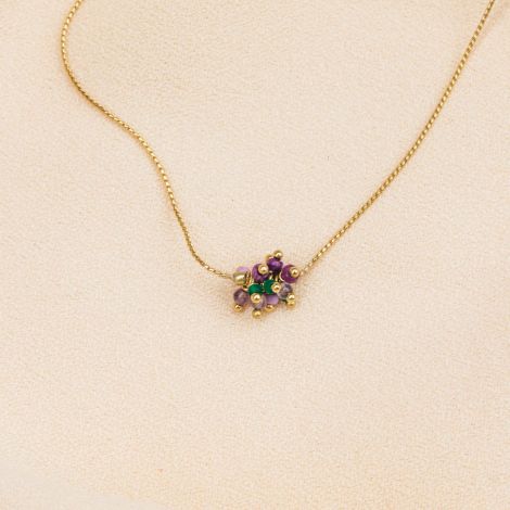 SEMILLA collier pendentif violet