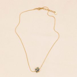 SEMILLA collier pendentif bleu clair - Olivolga Bijoux
