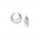 double creoles earrings hammered & silvered "4 seasons" - Ori Tao
