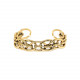bracelet jonc anneaux entrelacées dorées "Cuff" - Ori Tao